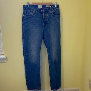 Levi's Straight-Leg Jeans in Medium Blue Denim